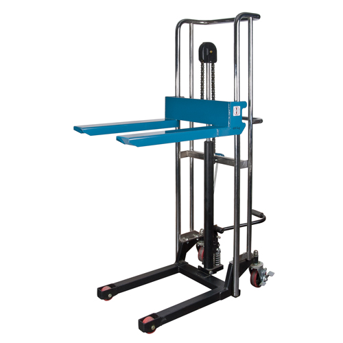 Hydraulic Platform Lift Stacker, Foot Pump Operated, 880 lbs. Capacity, 60" Max Lift Haskins Industrial Inc.