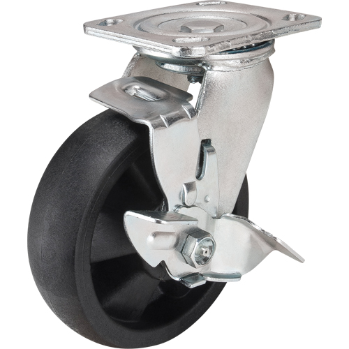 Hi-Temp Caster, Swivel with Brake, 6" (152.4 mm), Nylon, 880 lbs. (399 kg.) Haskins Industrial Inc.