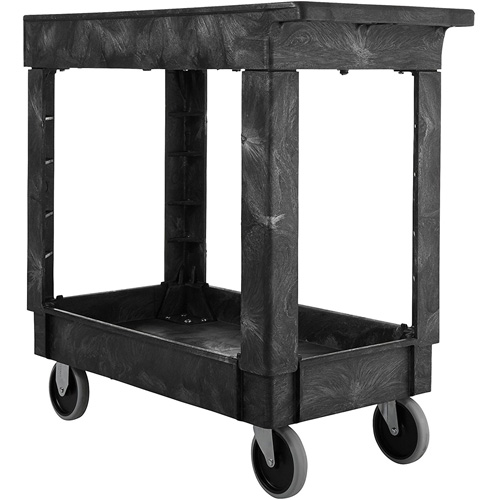 Chariot utilitaire avec poign&eacute;e, 2 tiers, 34" x 31-1/4" x 16", Capacit&eacute; 500 lb Haskins Industrial Inc.