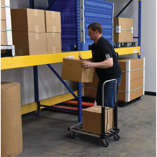 Fold-Up Platform Truck, Stainless Steel, 300 lbs., 28" L x 16" W, 33-1/2" High Haskins Industrial Inc.