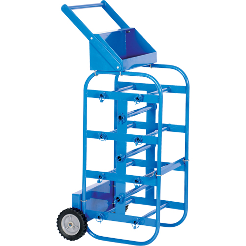 Chariot portatif pour mat&eacute;riaux bobin&eacute;s, Acier, 11 Montants, 19-1/2" la x 43-1/4" h x 17-1/2" p, Capacit&eacute; de 150 lb Haskins Industrial Inc.
