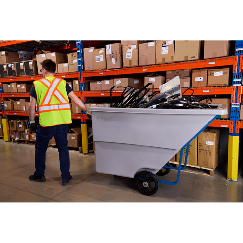 Tilt Truck, Polyethylene, 1.1 cu. yd., 1250 lbs. Load Capacity Haskins Industrial Inc.