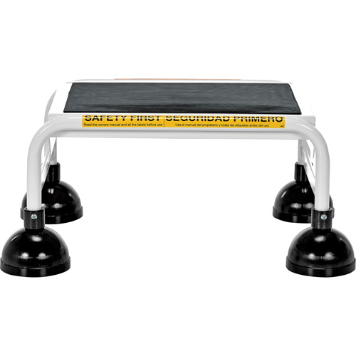 Stop-Step Ladders, 1 Steps, 16" Step Width, 9-9/16" Platform Height, Steel Haskins Industrial Inc.