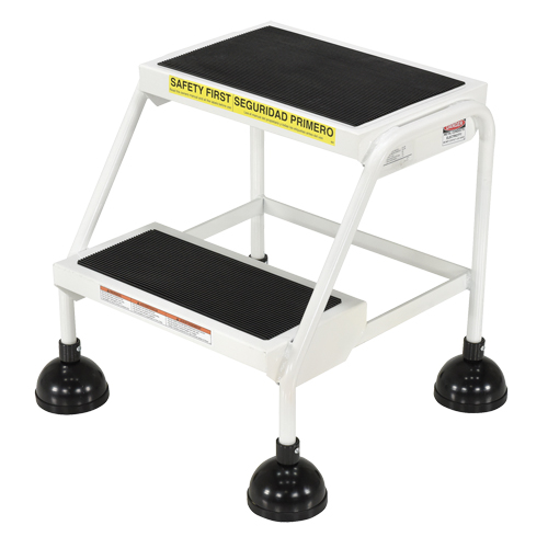 Stop-Step Ladders, 2 Steps, 16" Step Width, 18-9/16" Platform Height, Steel Haskins Industrial Inc.