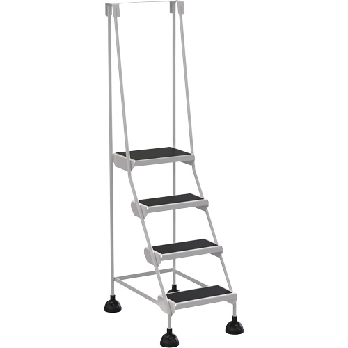 Stop-Step Ladders, 4 Steps, 16" Step Width, 38-3/16" Platform Height, Steel Haskins Industrial Inc.