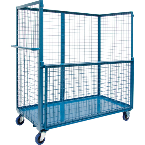 Wire Mesh Stock Truck, Steel, 24" x 55" x 36", 2400 lbs. Capacity Haskins Industrial Inc.