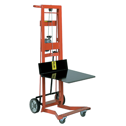 Platform Lift Stacker, Hand Winch Operated, 750 lbs. Capacity, 40" Max Lift Haskins Industrial Inc.