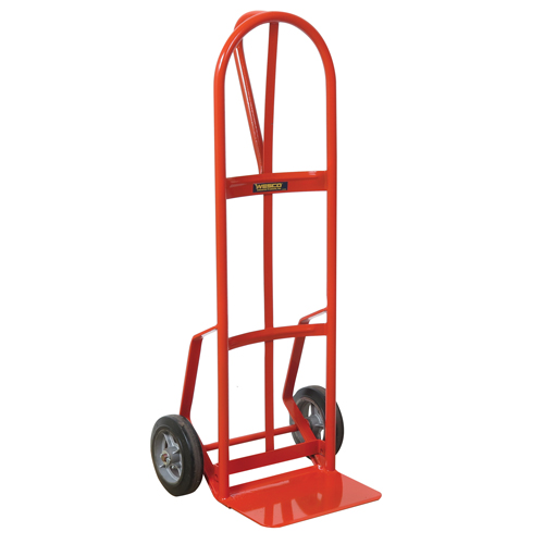 Hand Truck with Reinforced Noseplate - 126DRN-HB , P-Handle Handle, Steel, 51" Height, 800 lbs. Capacity Haskins Industrial Inc.