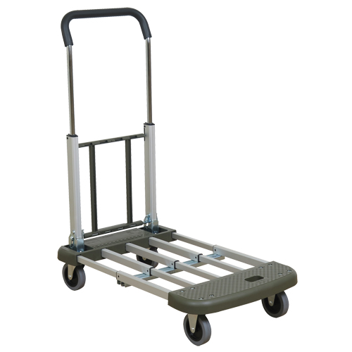 Telefolding Platform Truck, Aluminum, 330 lbs., 29-1/2" L x 17-1/2" W, 36-1/2" High Haskins Industrial Inc.