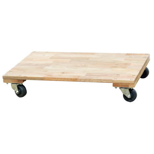Socle roulant &agrave; plateforme en bois solide, Roues en Caoutchouc, Capacit&eacute; de 900 lb, 18" la x 30" p x 6" h Haskins Industrial Inc.