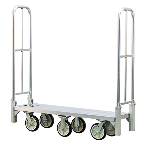 Aluminum U-Boat Folding Bulk Delivery Cart, 18" W x 61" L, 1200 lbs. Cap., Polyurethane Wheels Haskins Industrial Inc.