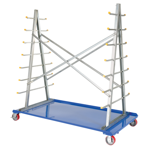 A-Frame Bar & Pipe Cart, Steel, 36-3/4" W x 73-3/4" D x 72-1/2" H, 2000 lbs. Capacity Haskins Industrial Inc.