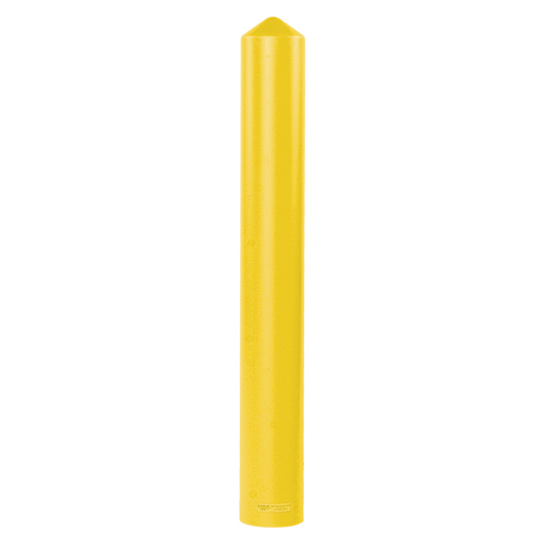Smooth Bollard Cover, 8" Dia. x 56" L, Yellow Haskins Industrial Inc.