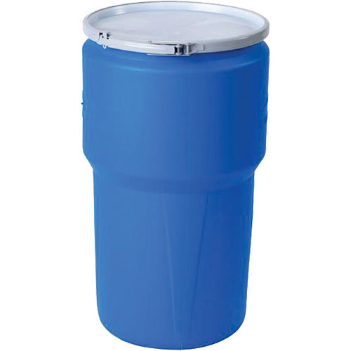 Nestable Polyethylene Drum, 14 US gal (11.7 imp. gal.), Open Top, Blue Haskins Industrial Inc.