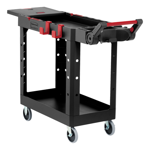 Chariot utilitaire robuste et polyvalent, 2 tiers, 17-3/4" x 36" x 46-1/5", Capacit&eacute; 500 lb Haskins Industrial Inc.