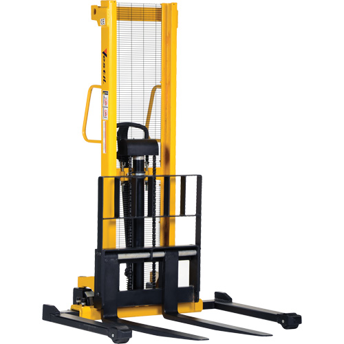 Manual Hydraulic Stacker, Hand Pump Operated, 2000 lbs. Capacity, 35" Max Lift Haskins Industrial Inc.