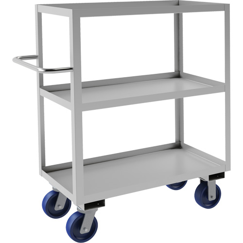 Chariot avec tablettes de calibre industriel, 3 Tiers, 18-1/8" la x 47" h x 42" p, Capacit&eacute; 1200 lb Haskins Industrial Inc.
