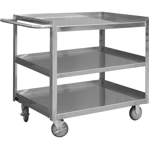 Industrial Grade Shelf Cart, 3 Tiers, 24-1/8" W x 35" H x 42" D, 1200 lbs. Capacity Haskins Industrial Inc.