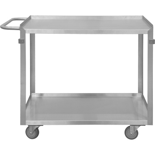Chariot avec tablettes de calibre industriel, 2 Tiers, 22-1/2" la x 34" h x 42-7/16" p, Capacit&eacute; 600 lb Haskins Industrial Inc.