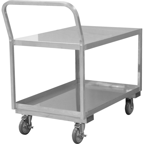 Industrial Grade Low Profile Shop Cart, 2 Tiers, 30-1/8" W x 52-3/4" D x 38-1/8" H, 1200 lbs. Cap. Haskins Industrial Inc.
