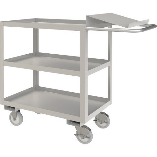 Industrial Grade Order Picking Cart, 39" H x 18-1/8" W x 45" D, 3 Shelves, 1200 lbs. Capacity Haskins Industrial Inc.