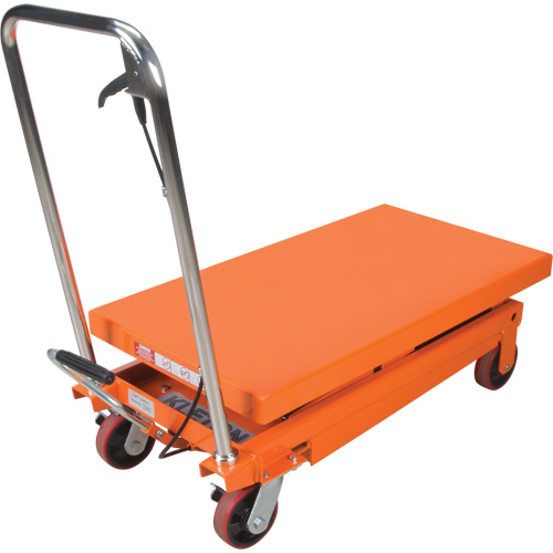 Hydraulic Scissor Lift Table, 35-3/4" L x 19-3/4" W, Steel, 770 lbs. Capacity Haskins Industrial Inc.