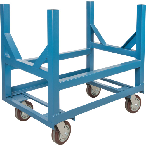 Pipe & Bar Cradle Truck, 48" L x 24" W x 34" H, 2500 lbs. Capacity, Polyurethane Wheels Haskins Industrial Inc.