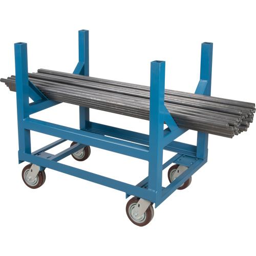 Pipe & Bar Cradle Truck, 48" L x 24" W x 34" H, 2500 lbs. Capacity, Polyurethane Wheels Haskins Industrial Inc.