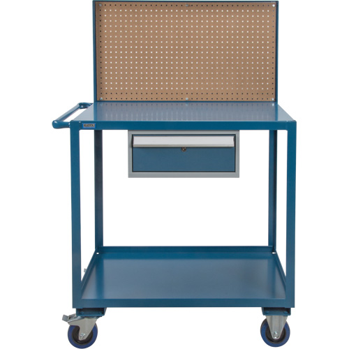 Mobile Service Cart, 2 Tiers, 24" W x 57" H x 40" D, 1200 lbs. Capacity Haskins Industrial Inc.