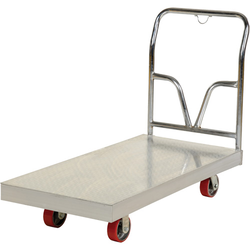 Aluminum Sheet Deck Platform Truck, 24" W x 48" L, 3600 lbs. Cap., Polyurethane Wheels Haskins Industrial Inc.
