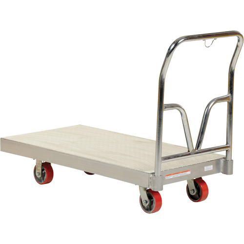 Aluminum Sheet Deck Platform Truck, 24" W x 48" L, 3600 lbs. Cap., Polyurethane Wheels Haskins Industrial Inc.