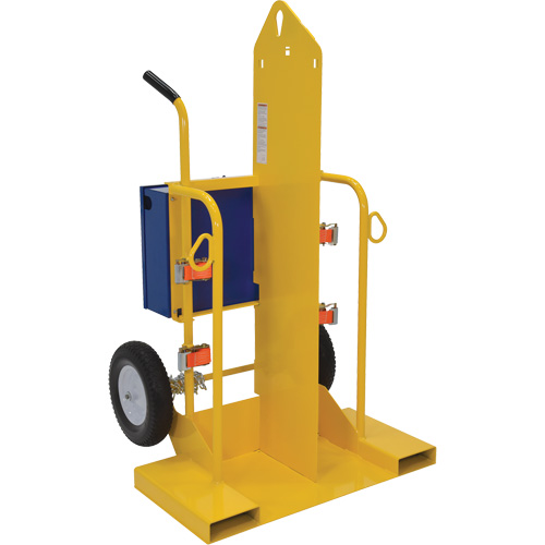 Welding Cylinder Torch Cart, Foam-Filled Wheels, 24" W x 19-1/2" L Base, 500 lbs. Haskins Industrial Inc.