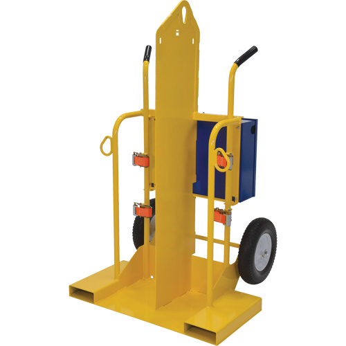 Welding Cylinder Torch Cart, Foam-Filled Wheels, 24" W x 19-1/2" L Base, 500 lbs. Haskins Industrial Inc.