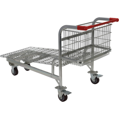 Nestable Wire Cart, Steel, 28-3/4" x 37-1/16" x 59-5/8", 275 lbs. Capacity Haskins Industrial Inc.