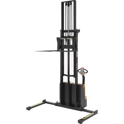 Double Mast Stacker, Electric Operated, 2200 lbs. Capacity, 150" Max Lift Haskins Industrial Inc.