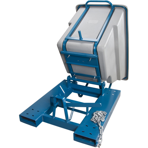 Self-Dumping Hopper, Polyethylene, 5/8 cu.yd., Grey Haskins Industrial Inc.