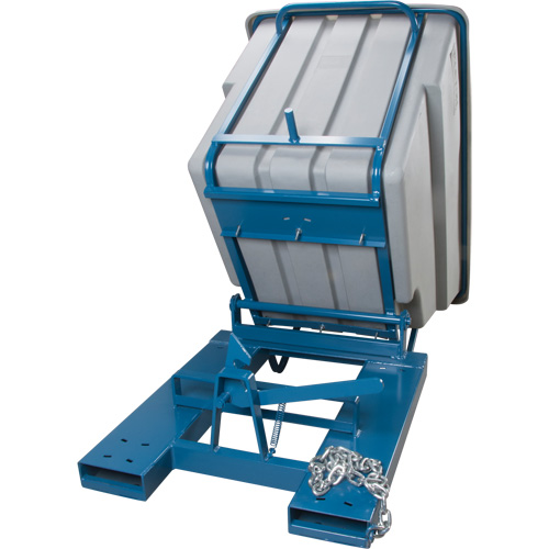 Self-Dumping Hopper, Polyethylene, 1-1/10 cu.yd, Grey Haskins Industrial Inc.