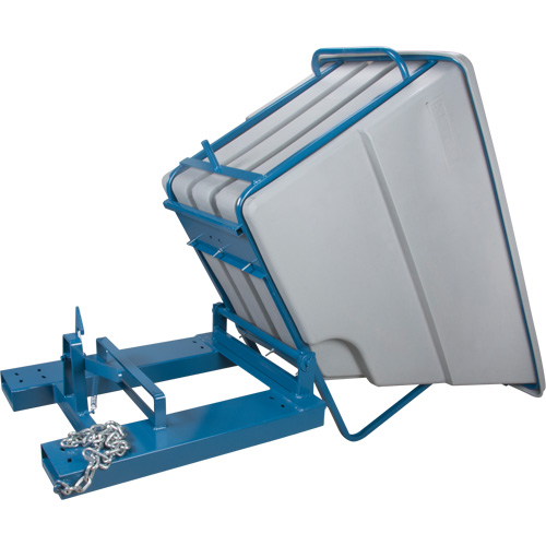 Self-Dumping Hopper, Polyethylene, 1-1/10 cu.yd, Grey Haskins Industrial Inc.