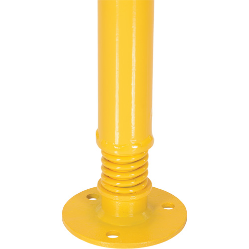 Spring Loaded Bollard, Steel, 42" H x 2-1/8" W, Yellow Haskins Industrial Inc.