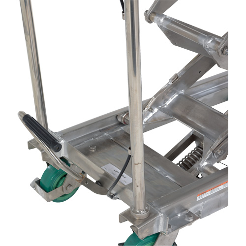 Table &eacute;l&eacute;vatrice hydraulique manuelle &agrave; ciseaux, 36-1/4" lo x 19-3/8" la, Acier inoxydable, Capacit&eacute; 600 lb Haskins Industrial Inc.
