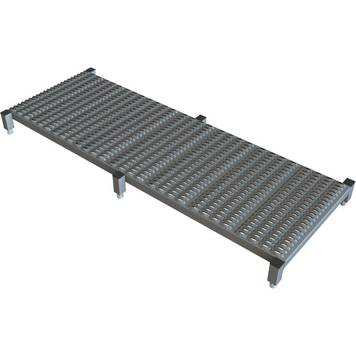 Plateforme de travail en une &eacute;tape &agrave; hauteur r&eacute;glable, 24" la x 71" pr, Capacit&eacute; de 800 lb, Enti&egrave;rement soud&eacute; Haskins Industrial Inc.