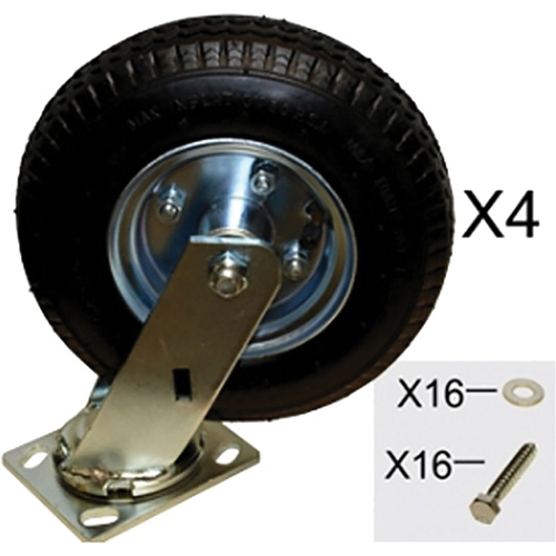 Ensemble de roulettes pneumatiques de rechange pour chariots &agrave; plateforme Haskins Industrial Inc.