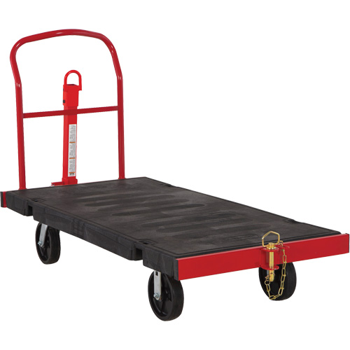 Towable Platform Cart, 64-1/4" L x 30-1/2" W, 2500 lbs. Cap., Polyolefin Wheels Haskins Industrial Inc.