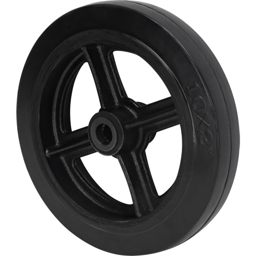 Mold-On Rubber Wheel, 10" (254 mm) Dia. x 2" (50.8 mm) W, 948 lbs. (430 kg) Capacity Haskins Industrial Inc.