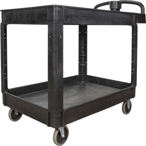 Utility Cart, 2 Tiers, 25-5/8" x 33-1/2" x 43-3/4", 550 lbs. Capacity Haskins Industrial Inc.