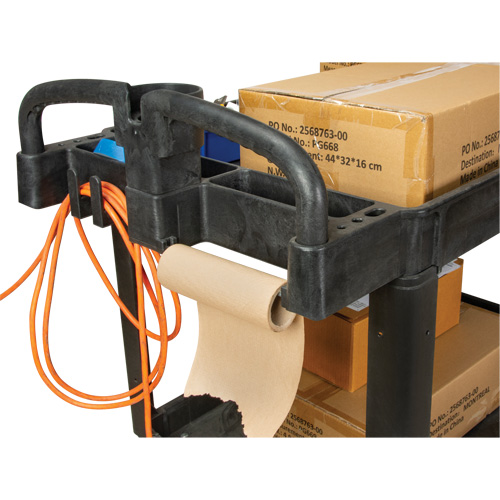 Utility Cart, 2 Tiers, 25-5/8" x 33-1/2" x 43-3/4", 550 lbs. Capacity Haskins Industrial Inc.
