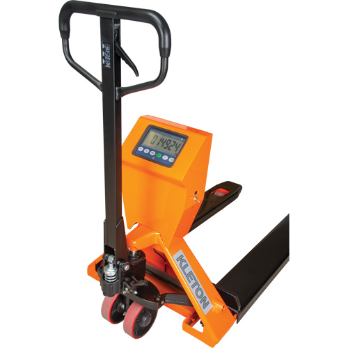 Digital Scale Pallet Truck, 44.5" L x 27.75" W, 4400 lbs. Cap. Haskins Industrial Inc.