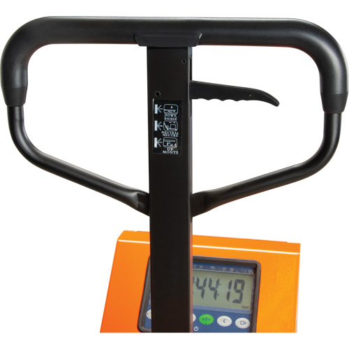 Digital Scale Pallet Truck, 44.5" L x 27.75" W, 4400 lbs. Cap. Haskins Industrial Inc.
