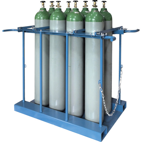Support de rangement pour 8 cylindres pour chariot &eacute;l&eacute;vateur Haskins Industrial Inc.
