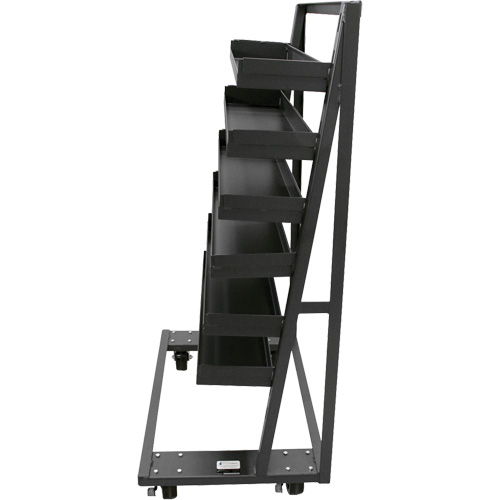 Chariot &agrave; cadre en A robuste &agrave; un c&ocirc;t&eacute; avec 6 plateaux &agrave; rebords, 38" x 25" x 63", Capacit&eacute; 2500 lb Haskins Industrial Inc.
